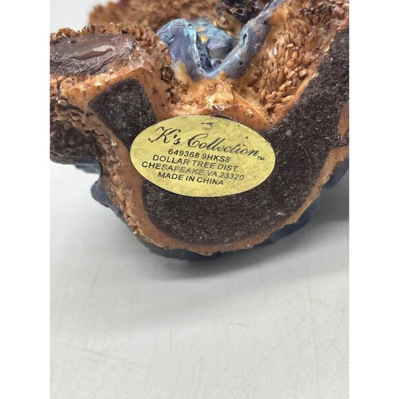 K's collection figurine bear fireman bucket hat blue brown red 5x3.5" READ - Picture 4 of 5